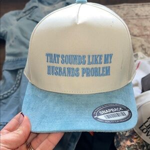 Blue and White Snapback Hat